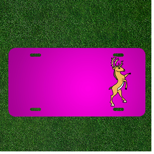 Create Your Own Custom Personalized Car License Plate Featuring Deer Antler Design with Add Names Option