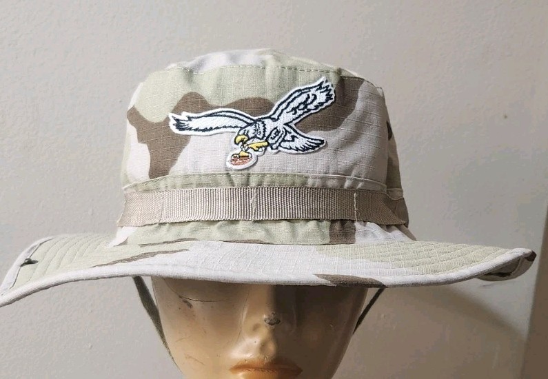 Philadelphia Eagles Boonie Hat Desert Eagles HAT Neck Pull Strap to keep On Head
