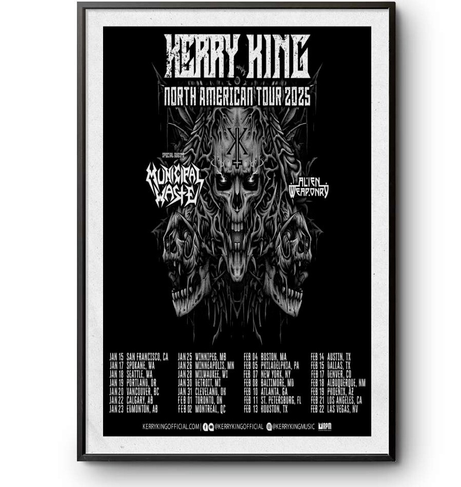 Kerry King 2025 North American Tour Poster – Perfect Fan Gift  