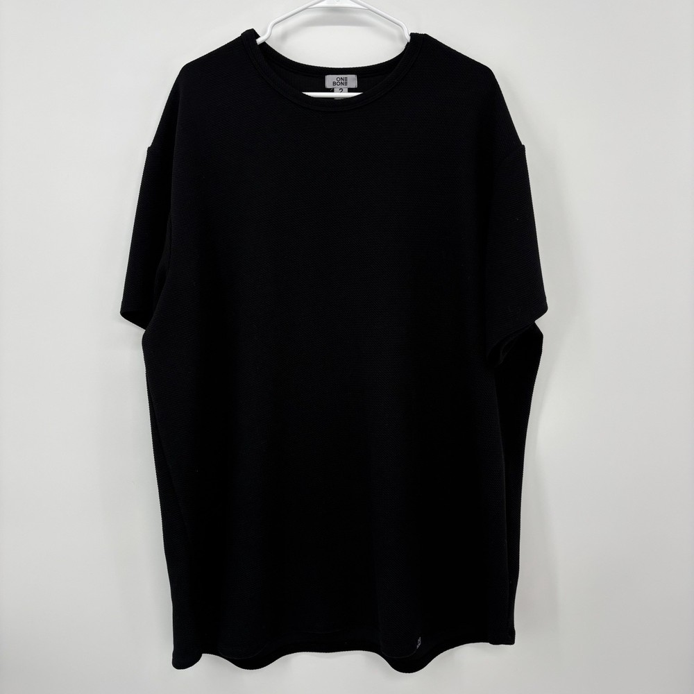 One Bone Men’s Black Textured Short Sleeve Shirt Men’s Size 3XL (2)