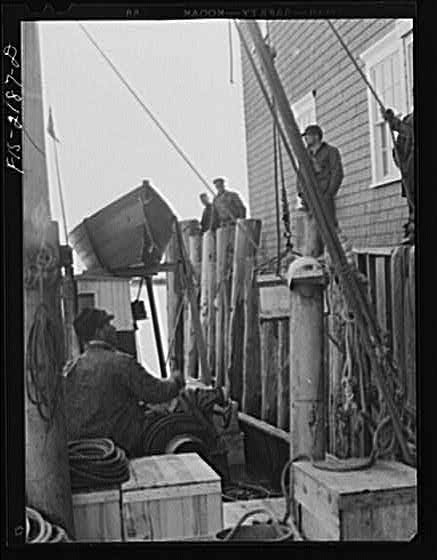 Photo:Madonna Vineyard MA 1900s Sailors Loading Boat Dock Harbor