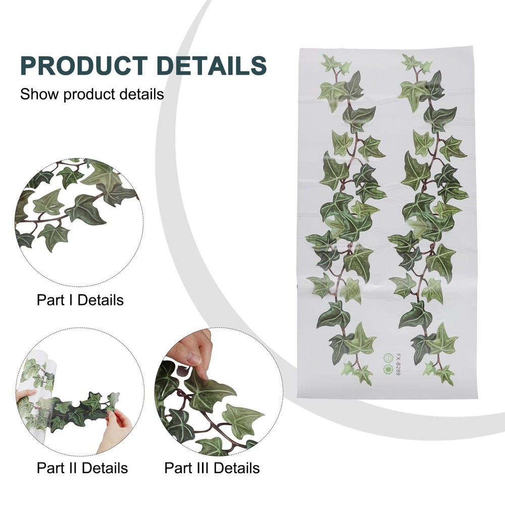 Decal Wall Sticker 14*112cm Bedroom DIY Decoration Green Vine Home Decor