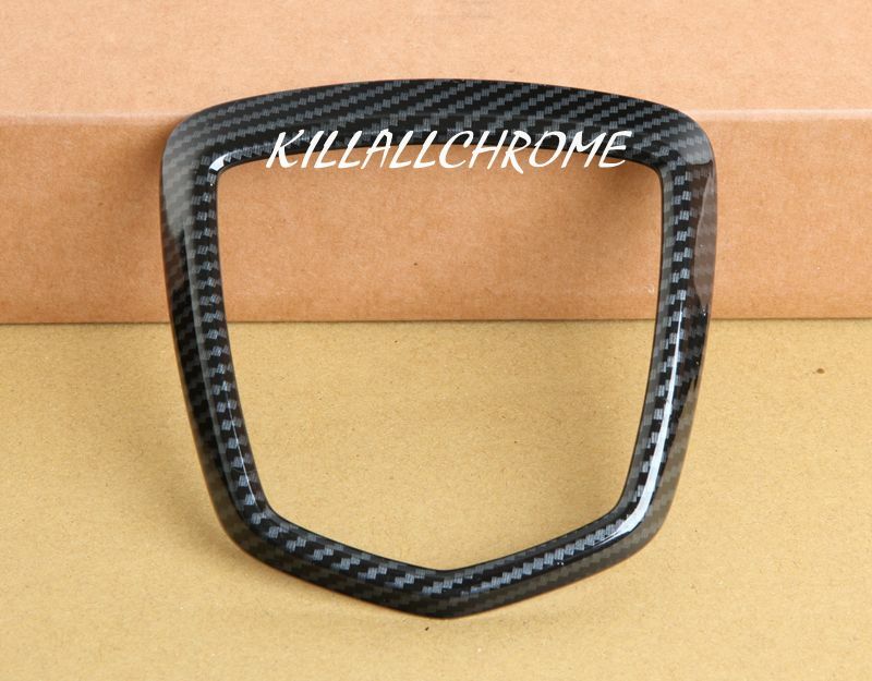 Fits Abarth New Carbon Look Rear Badge Cover Frame 500 595 695 UK SELLER