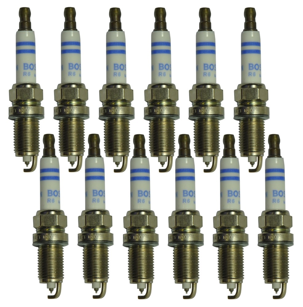 Bosch Double Platinum Set 12 Spark Plugs for Bentley Continental Flying Spur W12