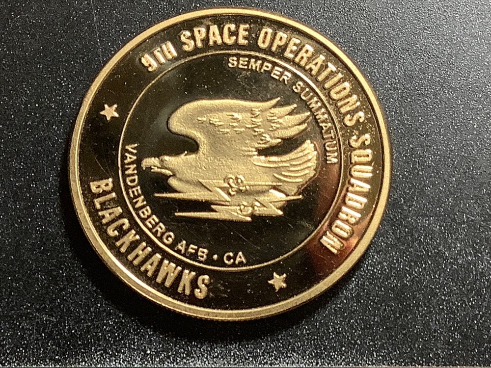 USAF 9th Space Force Operations Squadron Blackhawks Challenge Coin