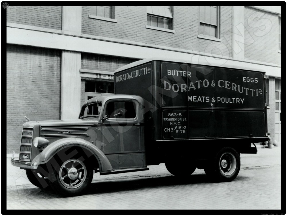 Mack Trucks New Metal Sign: 1939 Model EE Dorato & Curutti New York City NY