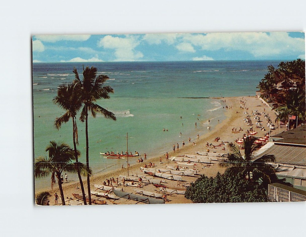 Postcard Waikiki Beach Honolulu Hawaii USA