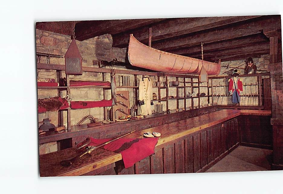 Postcard The Trade Room French Castle Old Fort Niagara
