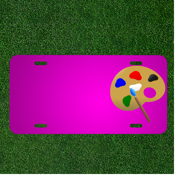 Custom Personalized Car License Plate With Add Names To Art Artist Paint