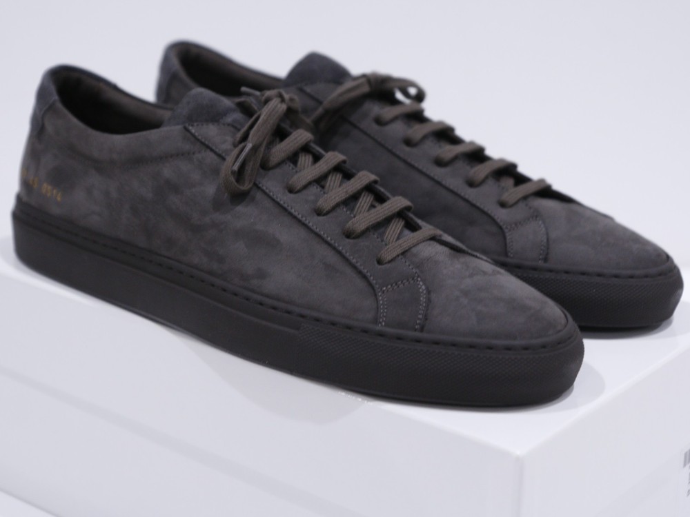 NEW COMMON PROJECTS ACHILLES NUBUK Suede Charcoal Grey 45 EU-image