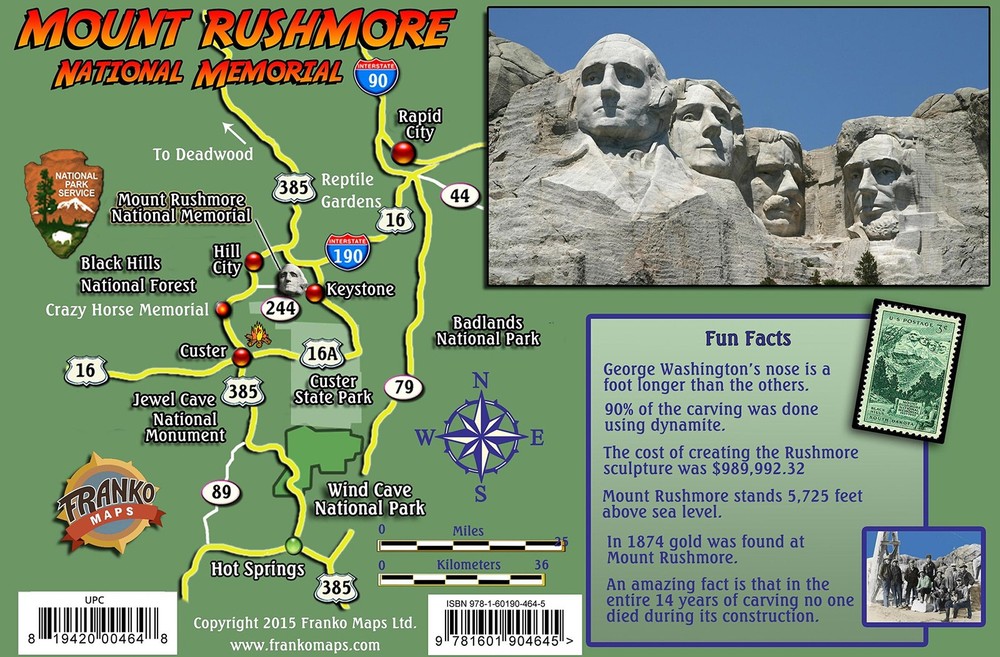 Mount Rushmore Guide Laminated Card