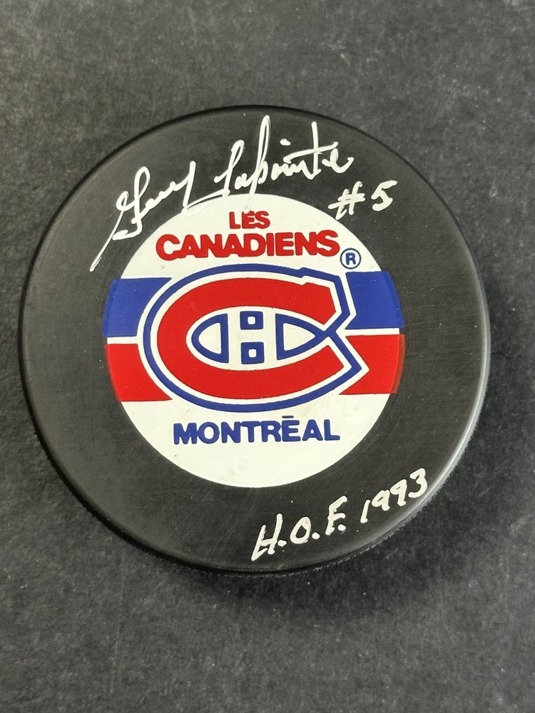Guy Lapointe HOF Signed Montreal Canadians Hockey Puck AUTO JSA COAPROBSTEIN is actively accepting consignments !!