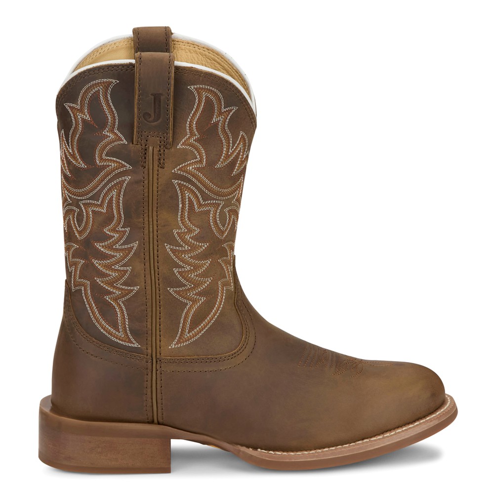 Justin Boots Wild Bill 11 Inch Round Toe Cowboy Boots for Men in Brown FN7351