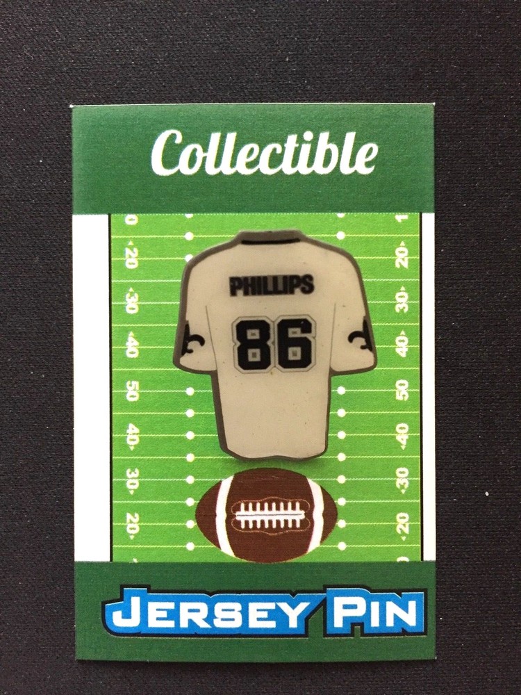 New Orleans Saints John Phillips jersey lapel pin-Who Dat Nation Collectible