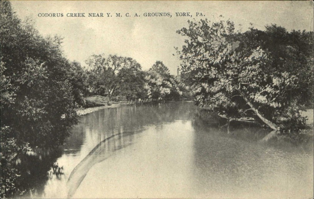 Codorus Creek near YMCA Grounds York Pennsylvania PA c1910