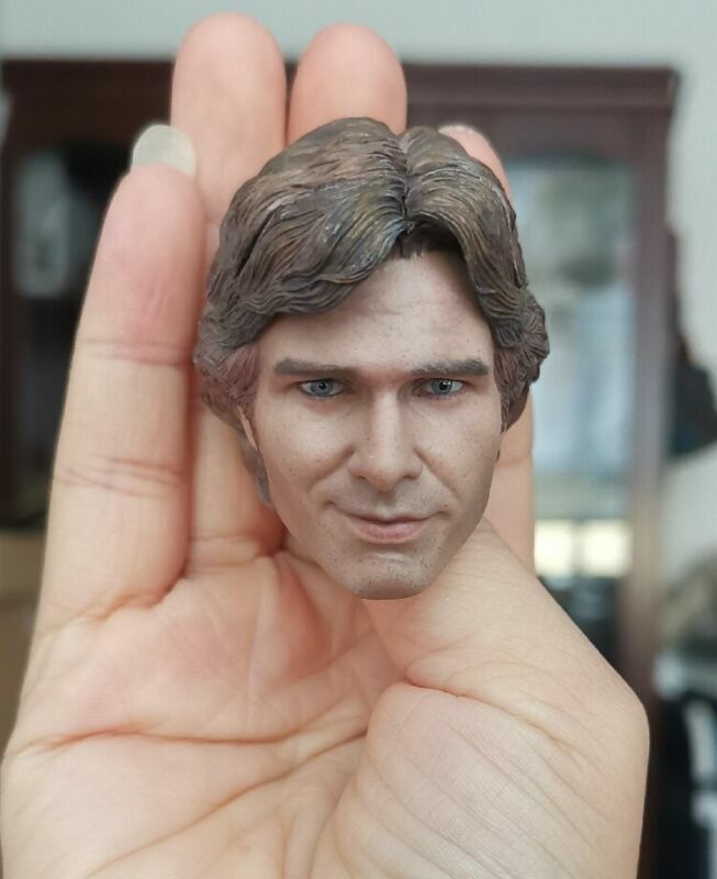 1/6 Scale Han Solo Harrison Ford Young Smiling Head Sculpt PH Soldier Model Toy