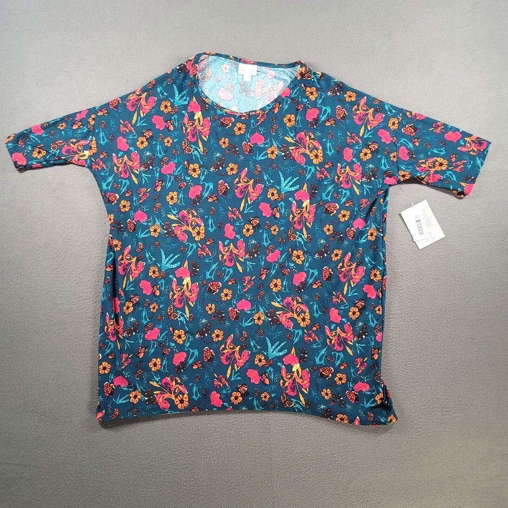 Lularoe Classic T Shirt Womens M Muliticolor Flower Outdoor Casual Yoga Gym NEW
