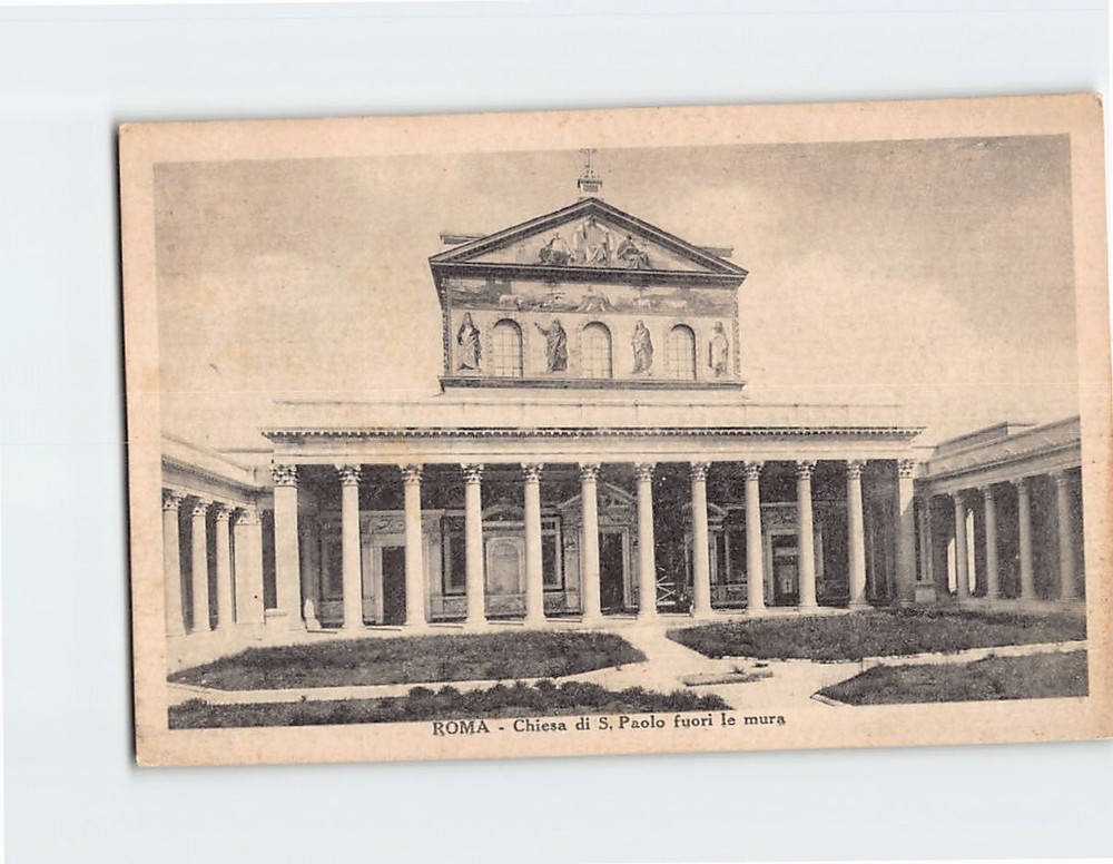 Postcard Basilica of Saint Paul Outside the Walls Rome Italy