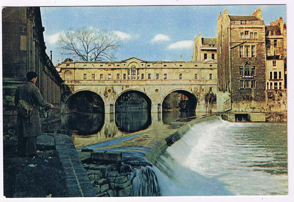 Postcard Bath Somerset England UK Pulteney Bridge