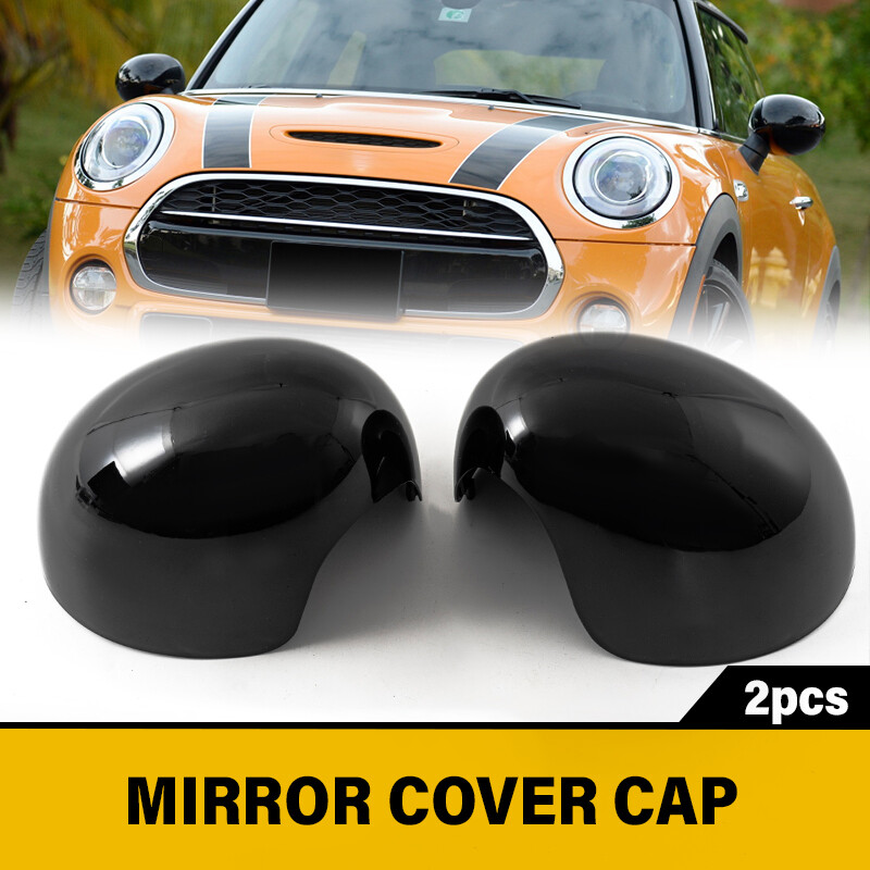 For MINI Cooper F54 F55 F56 F60 14-19 Gloss Black Side Mirror Cover Cap Replace