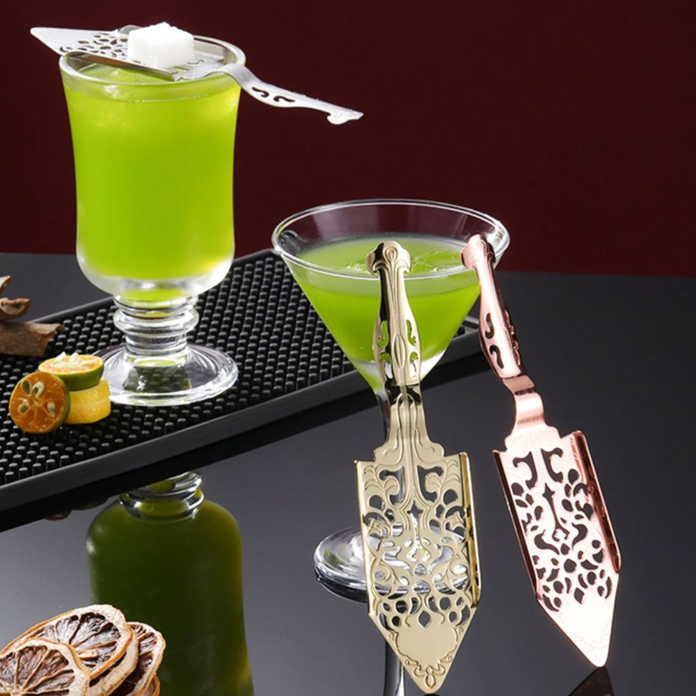 Absinthe Spoon Absinthe Cocktail Spoon With Ingot   Protection Rose YA-image