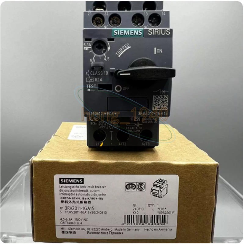 New One Siemens 3RV2011-1GA15 switch circuit breaker in box