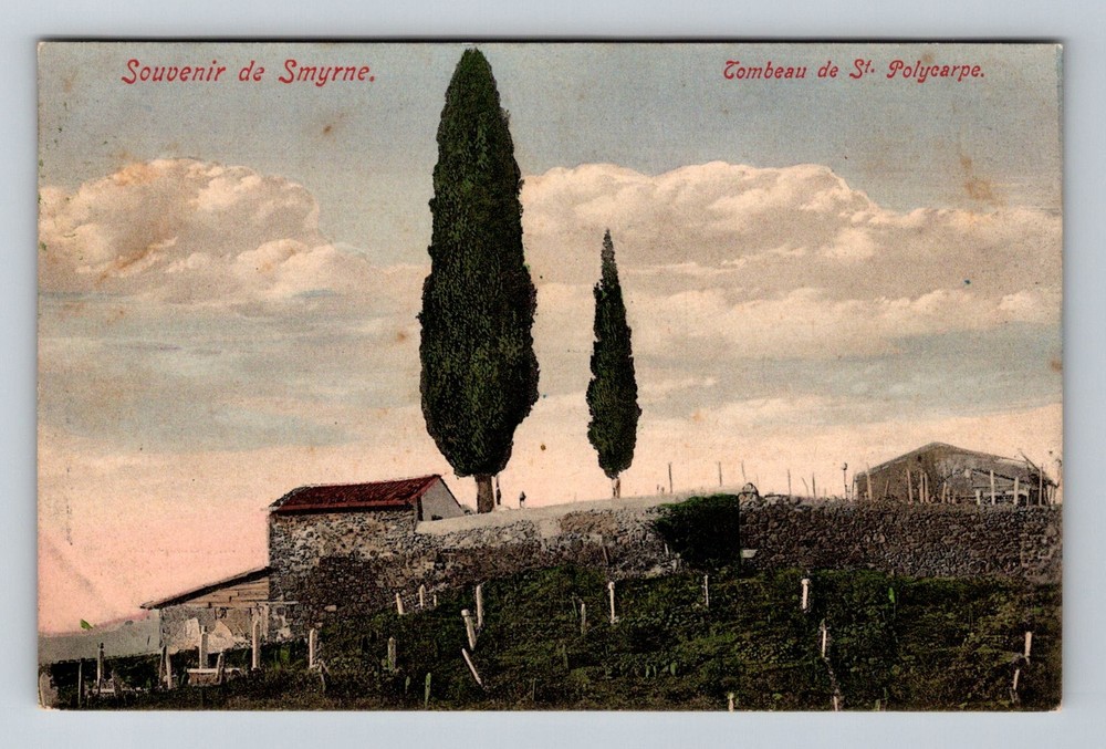 Turkey- Smyrne Tomb St. Polycarp Early Christian Bishop Old PC Vintage Postcard