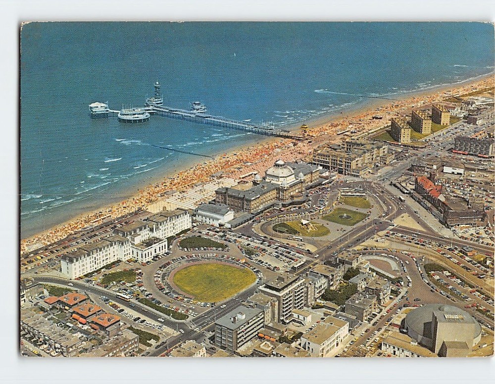 Postcard Aerial View Luchtopname Pier Scheveningen Netherlands