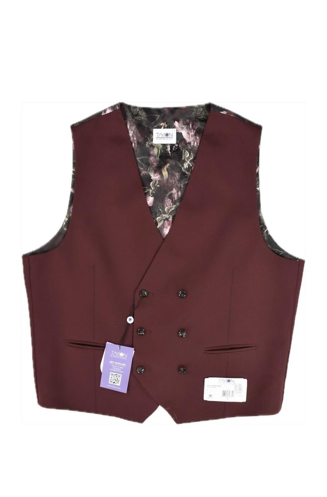 Tayion Collection Men Wool Blend Classic Fit Suit Vest L Imperfect ASUSVR5C0156