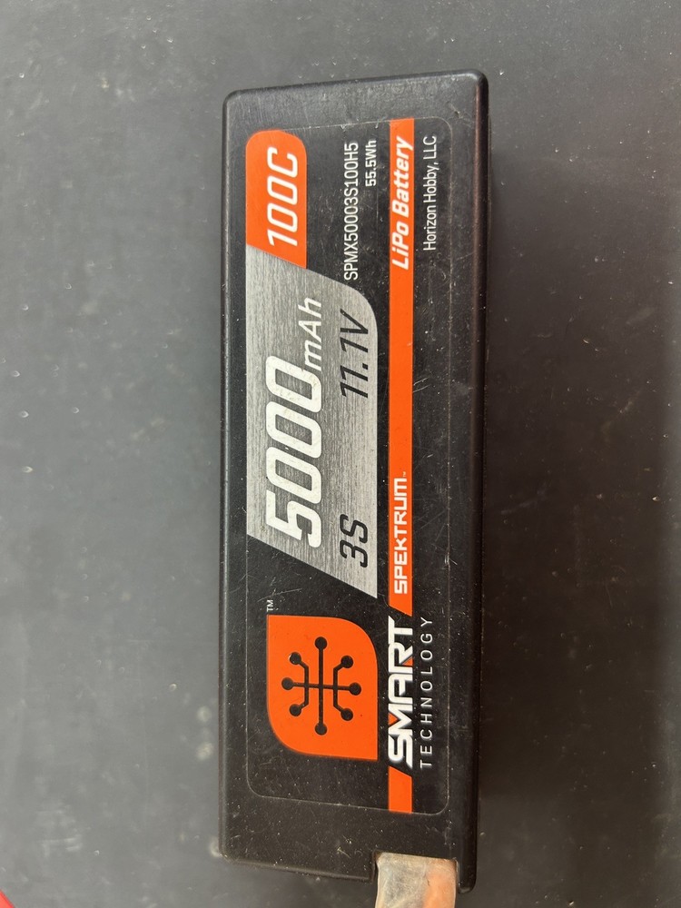 Spektrum 5000mAh 3S 11.1V 100C Smart LiPo Hardcase Battery SPMX50003S100H5 XT90