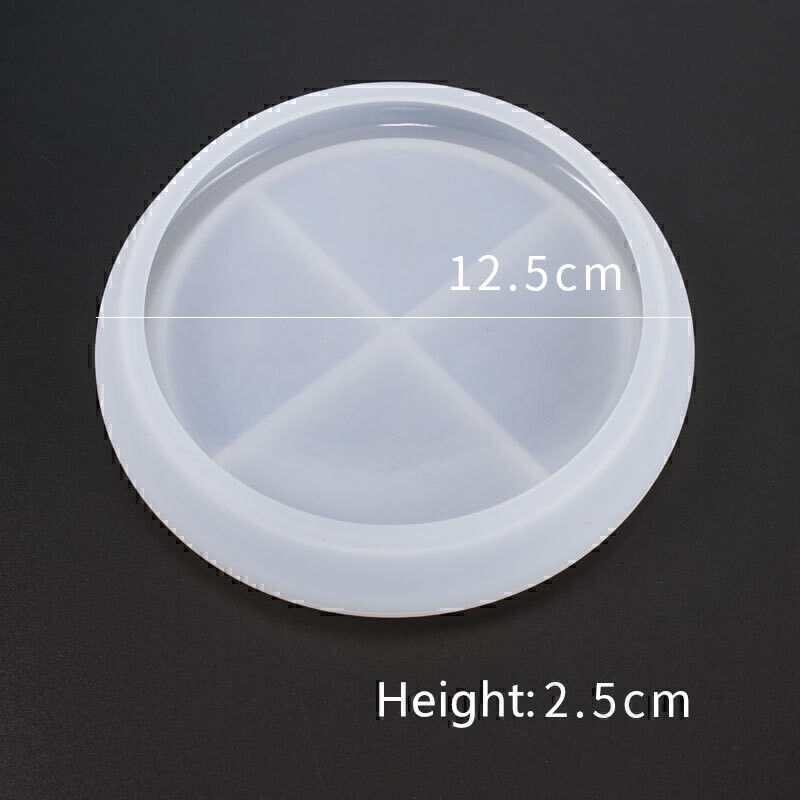 Flexible Silicone Round Coaster Mold DIY Crafts Trays Resin Casting Mould Tool