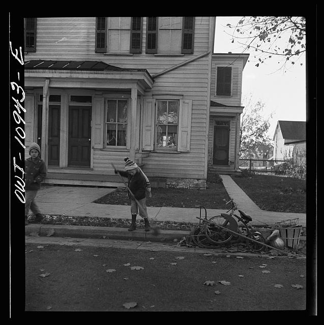 Lititz Pennsylvania 1942 Wartime Scrap Collection Children Street Scene