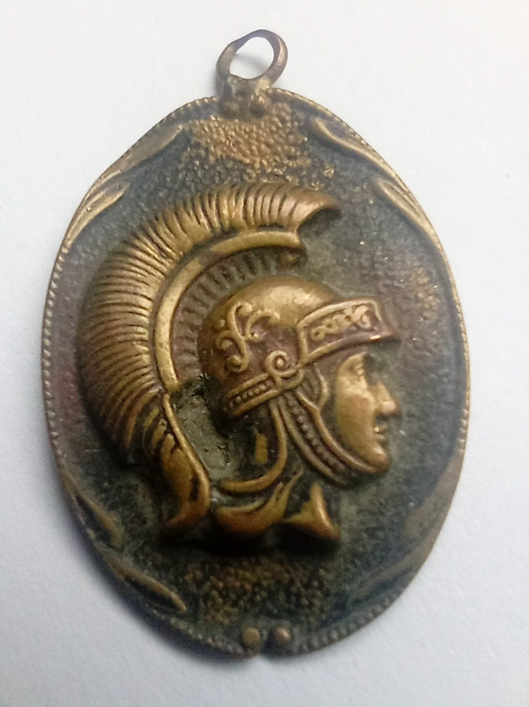 Antique Roman Soldier Pendant Medal