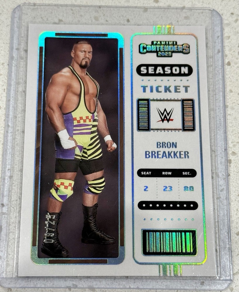 2023 Panini Chronicles WWE Contenders Season Ticket Holo Bron Breakker /25