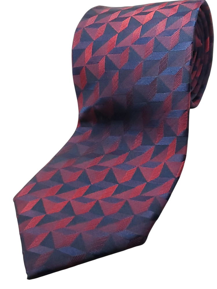 JOHN ASHFORD Handmade Tie Men's Red Navy Blue Black Necktie NEW