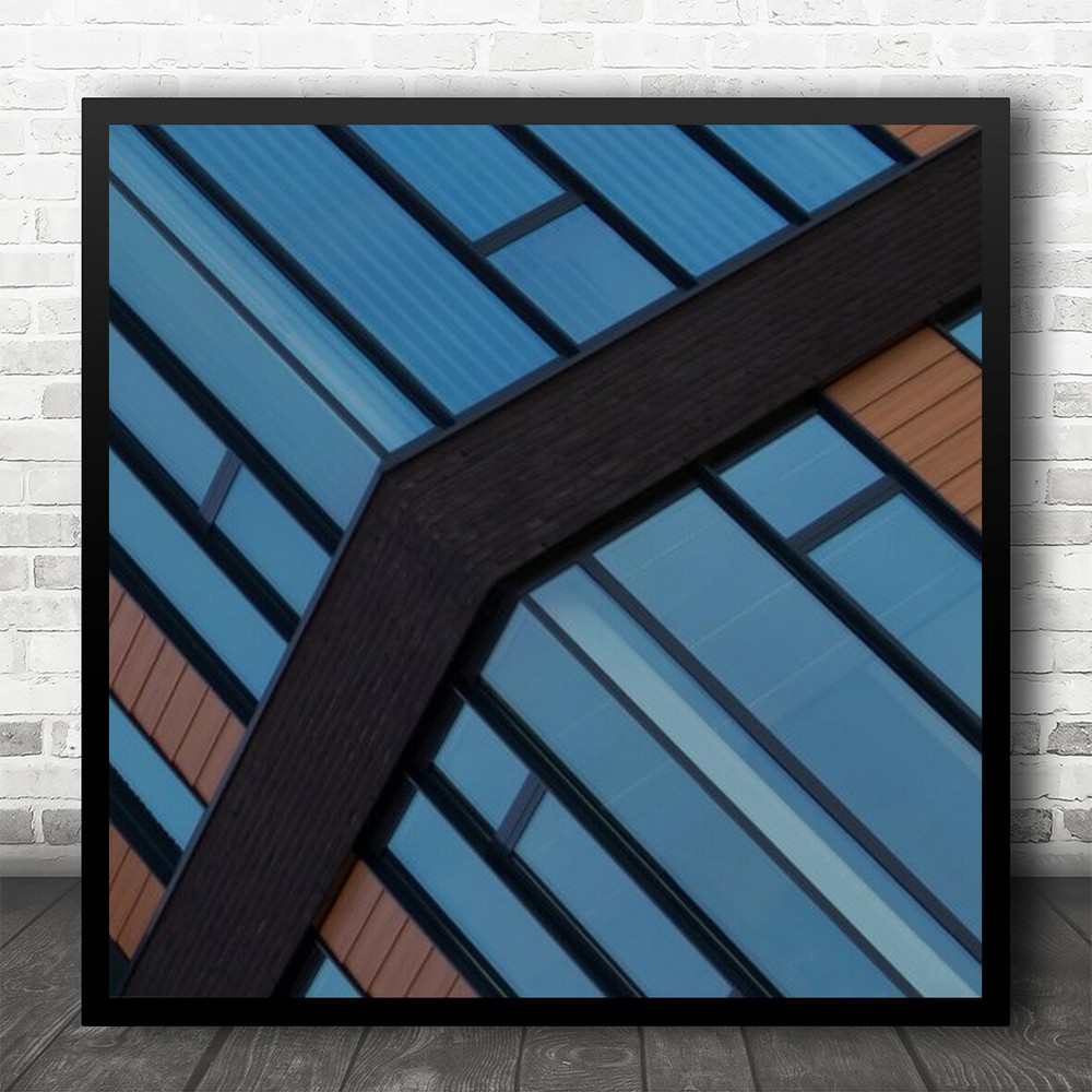 Corner Abstract Shapes Geometry Angle Architecture Windows Square Wall Art Print
