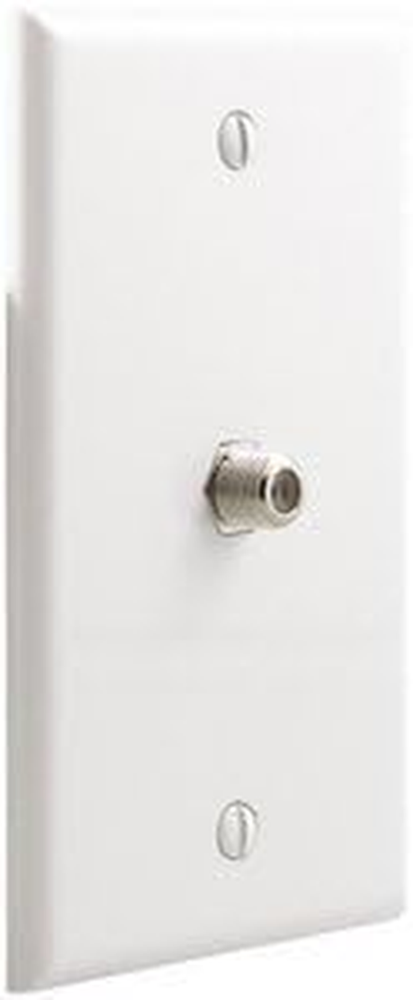 5-Pack White RG6 Coaxial Keystone Jack Wall Plate for Cable TV