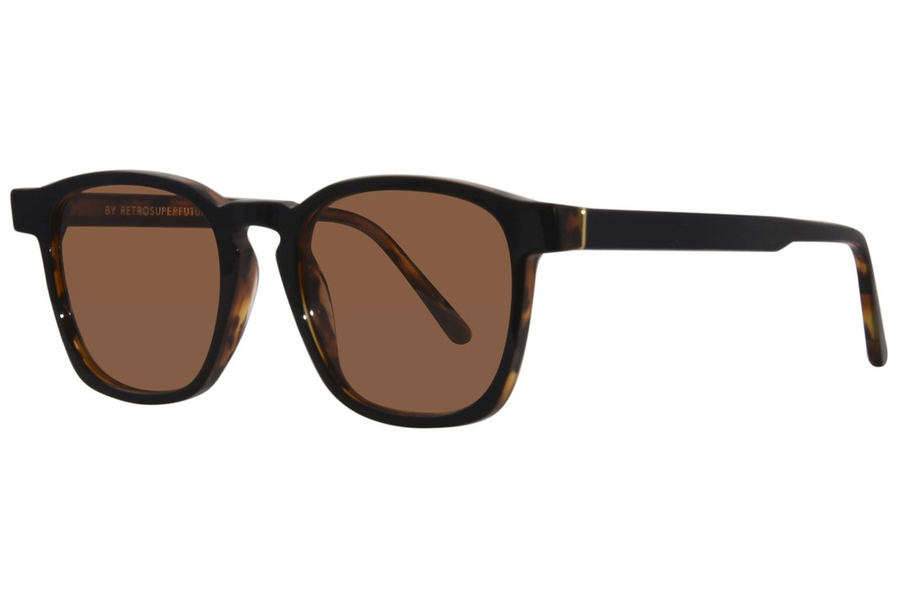 RetroSuperFuture Unico-VT1 SP18 Sunglasses Black/Brown Lenses Square Shape 50mm