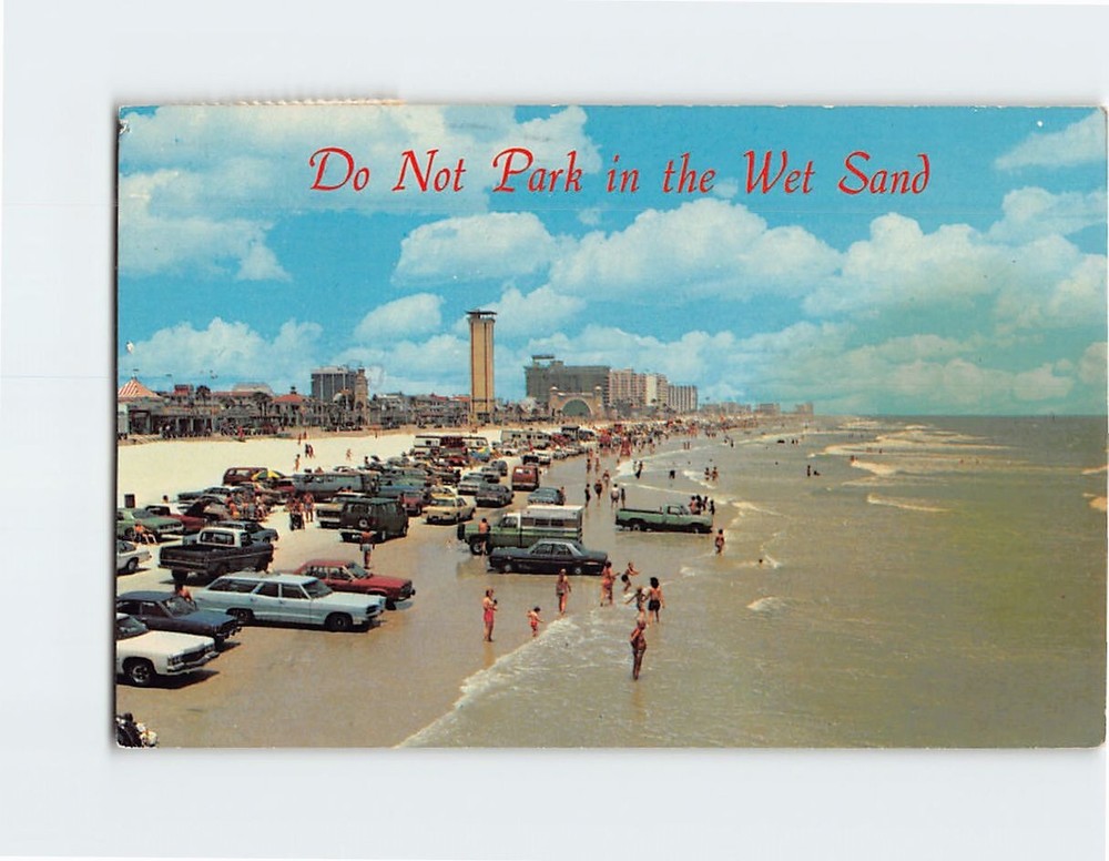 Postcard Do Not Park in the Wet Sand Daytona Beach Florida USA