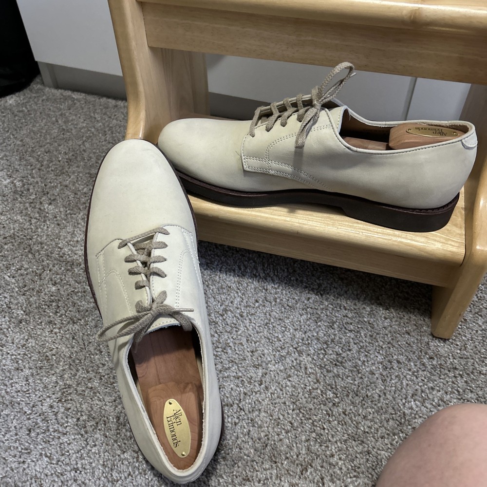 Cole Haan Men's Lace-Up 10.5 Suede Leather Light Tan