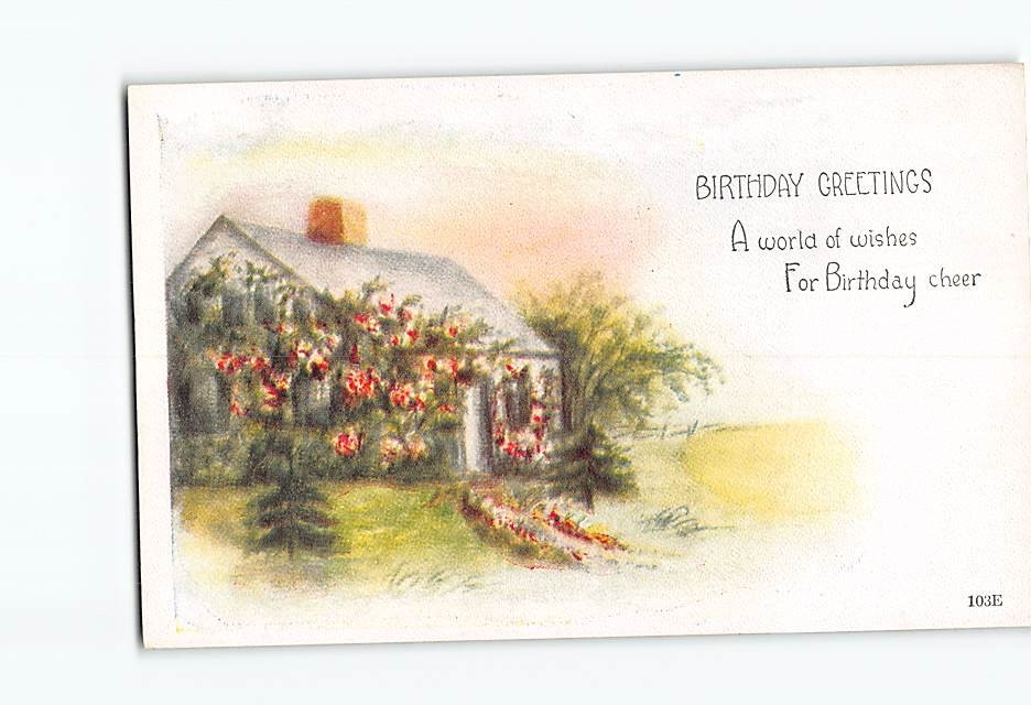 Postcard Rural Scene Art Print Birthday Greeting Card