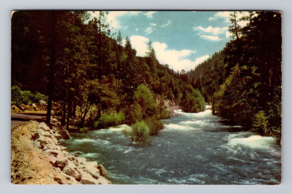 California CA Kings Canyon National Park Kings River Vintage Postcard