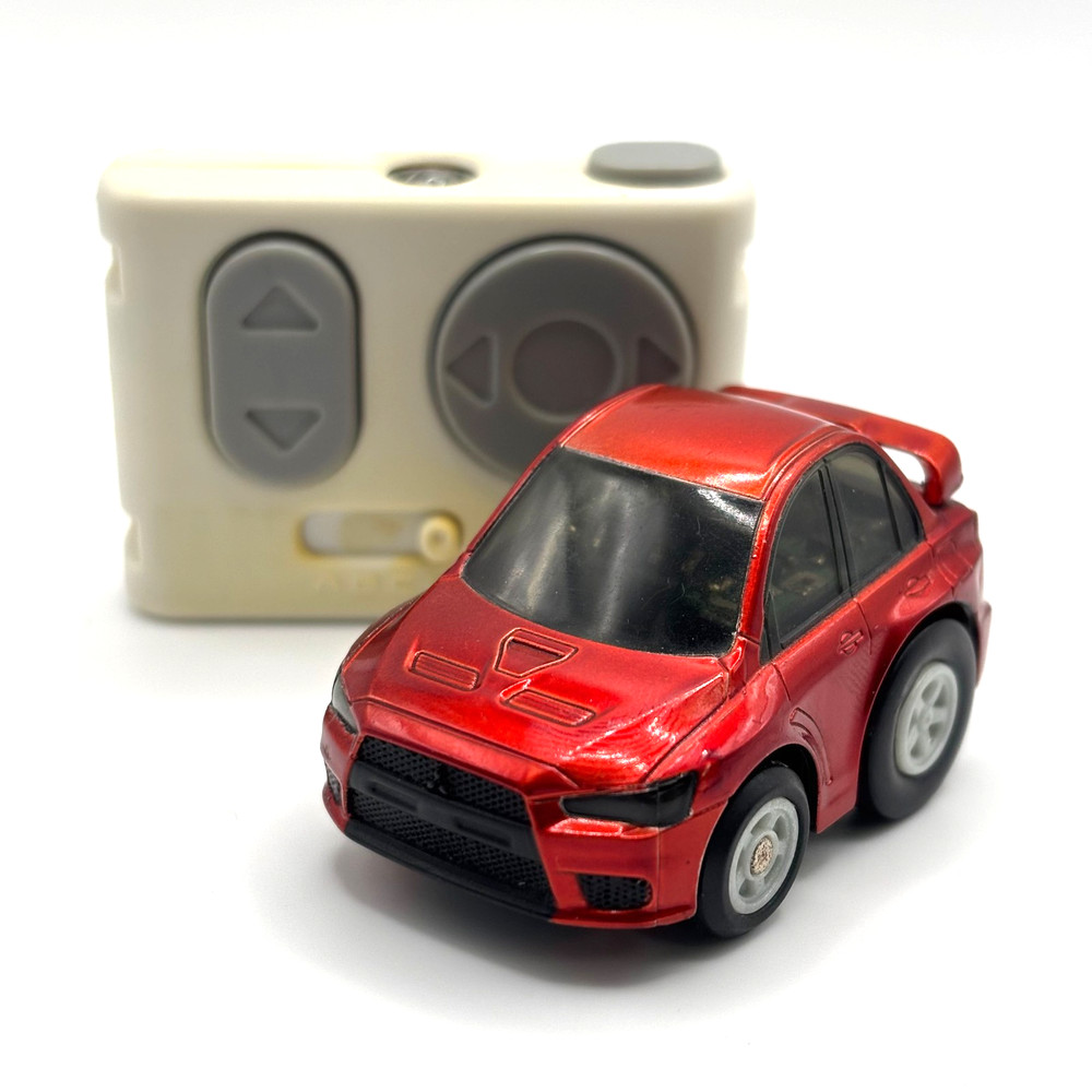 Takara Tomy Q-Steer Lancer Evolution X Mini RC Car Japan For Parts Repair