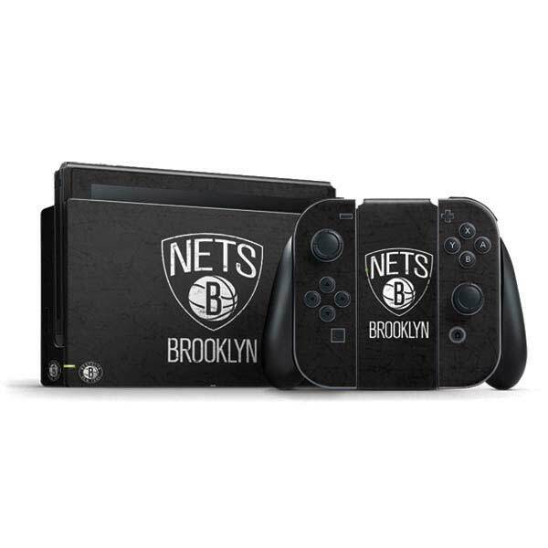 NBA Brooklyn Nets Nintendo Switch Bundle Skin - Brooklyn Nets Distressed