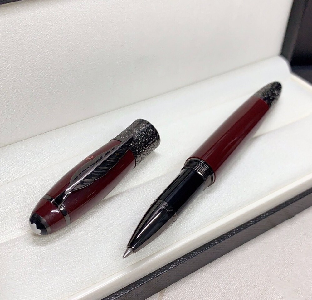 Deluxe Writers Thicker Series Deep Red Color 0.7mm Rollerball Pen No Box