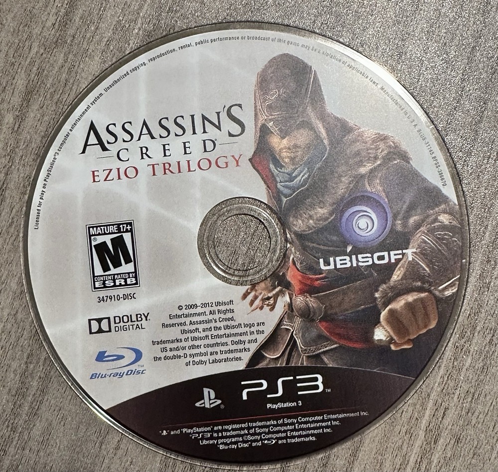 Assassin's Creed: Ezio Trilogy (Sony PlayStation 3, 2012) Disc Only