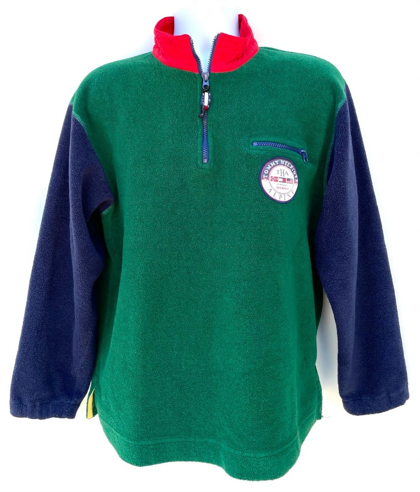 Vintage Tommy Hilfiger Alpine Colorblock Fleece Jacket Youth XL  