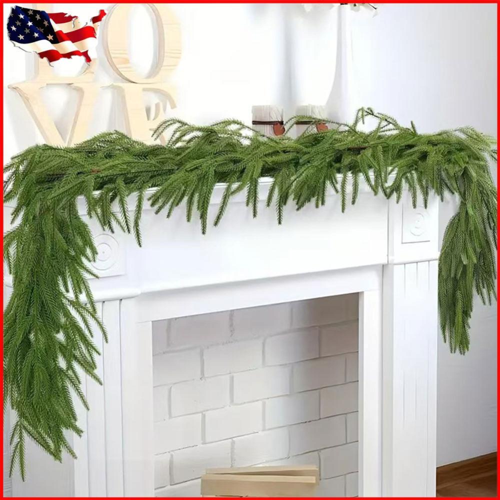 Faux Cedar Garland Soft Bendable Christmas Greenery Garland Real Touch Garland