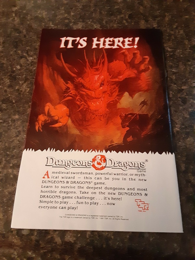 Dungeons and Dragons Game Ad TSR Print Advertisment Preowned 1991