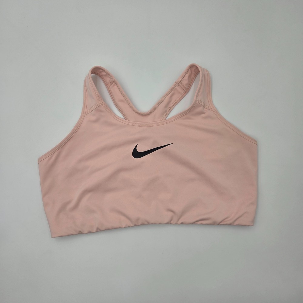 Nike Womens Plus Size Dri-FIT Medium Support Sports Bra Washed Coral Sz 2X